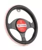 AVTOPROFI оплетка руля  3 вставки, ребристая (Черный+Розовый)