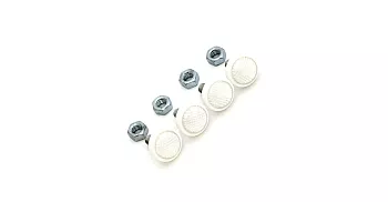 Болты номерного знака плоские (4шт) (белый катафот) 08515