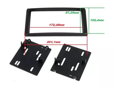 Рамка для установки в Subaru Forester, Impreza (2008-2012) 2 DIN вставка с креплениями