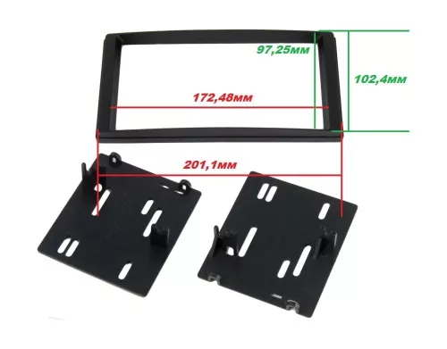 Рамка для установки в Subaru Forester, Impreza (2008-2012) 2 DIN вставка с креплениями