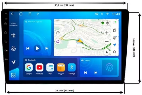 NOVA TS18 2K Qled 10.36" 2000*1200 Android 11 Память 3/32, 2 USB, 3RCA, 4G