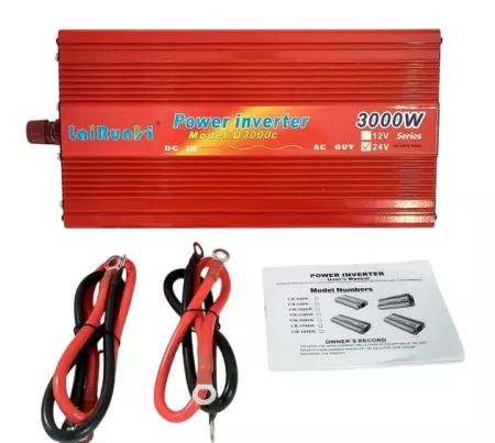 Преобразователь напряжения - инвертор "LaiRun" (24-220V/3000W) LR-3000/24