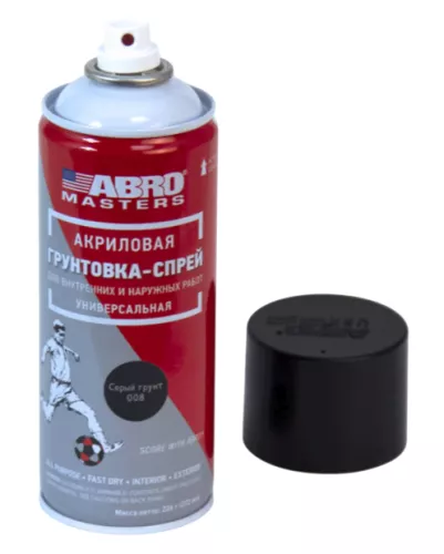 ABRO MASTERS грунтовка-спрей (темно-серый)