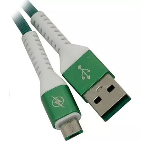 Кабель SMARTBUY USB Micro в TPE оплет. Flow3D, зеленый