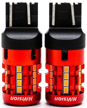 Лампа светодиодная "HiVision" T20 (7443) двухконтактная, CSP, красный