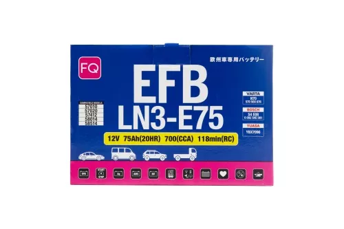 Фото аккумулятор fq efb ln3-e75  75ah Аккумулятор FQ EFB LN3-E75  75Ah