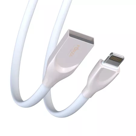 Кабель FORZA Flat White iP, 1м, 2А, белый