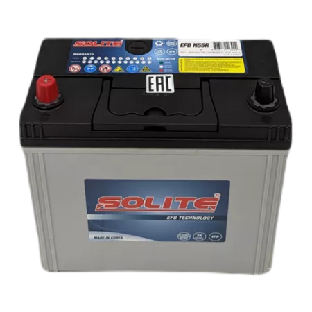Фото solite efb n55r 50ач аккумулятор автомобильный Solite EFB N55R 50Ач аккумулятор автомобильный