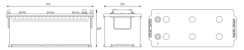 Фото tungstone dynamic 6ст-190 росс .конус 190ач 1300а tdy19040 аккумулятор TUNGSTONE DYNAMIC 6СТ-190 росс .конус 190Ач 1300А TDY19040 аккумулятор