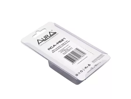 Aura RCA-P621 RCA коннектор угловой длинный, 6 мм вход, (2 шт)