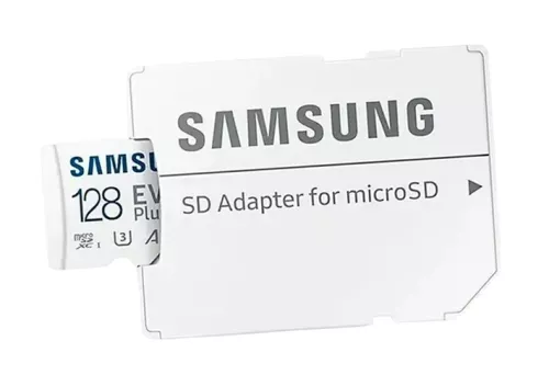 Samsung карта памяти, microSD, 128GB, Class 10 + адаптер