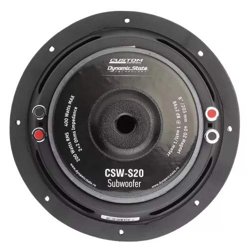 Фото dynamic state csw-s20 сабвуфер 8" Dynamic State CSW-S20 сабвуфер 8"