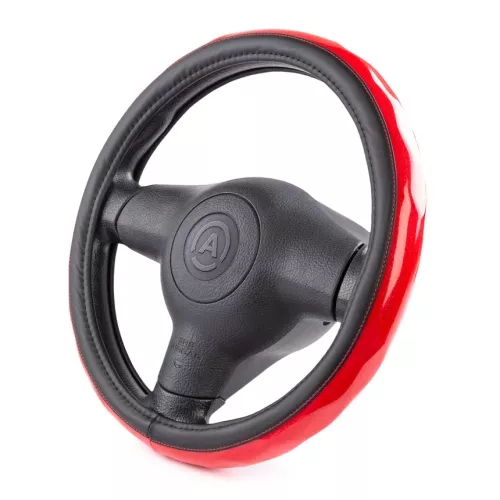 Фото оплётка руля autoprofi из экокожи ap-1933 bk/rd (m) Оплётка руля AUTOPROFI из экокожи AP-1933 BK/RD (M)