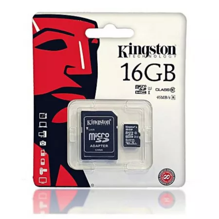 Карта памяти "MICRO SD" 16 ГБ (с адаптером) 10 класс 35795
