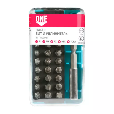 Набор бит(насадок) 31 предмет Smartbuy One Tools