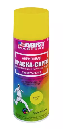 ABRO MASTERS краска-спрей (жёлтый)