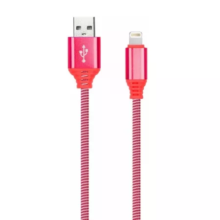 Кабель SMARTBUY USB - 8pin, в нейлон. оплетке Socks, 1м красный