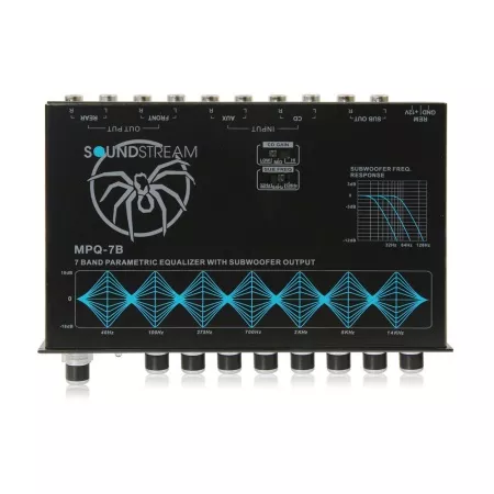 Фото soundstream mpq-7b эквалайзер 7-полосный параметрический SOUNDSTREAM MPQ-7B эквалайзер 7-полосный параметрический