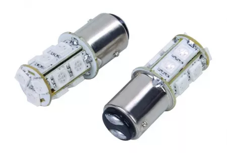 Светодиодная лампа 12V BA15S белая, 13 SMD диодов, двухконтактная