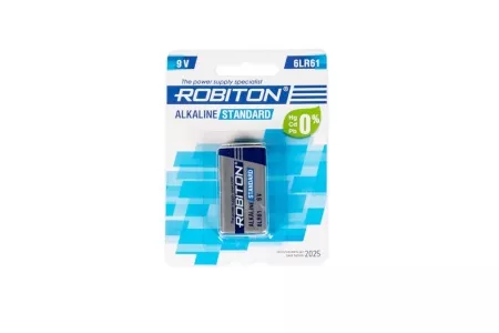 Батарея ROBITON STANDARD 6LR61(Крона) 9V BL1