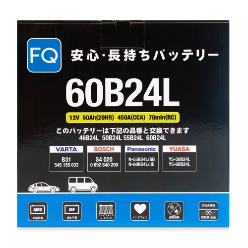Фото аккумулятор fq 60b24l ёмк.50 ач. п.т. 450 а Аккумулятор FQ 60B24L ёмк.50 Ач. п.т. 450 а