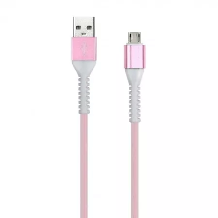 Кабель SMARTBUY USB Micro в TPE оплет. Flow3D, розовый
