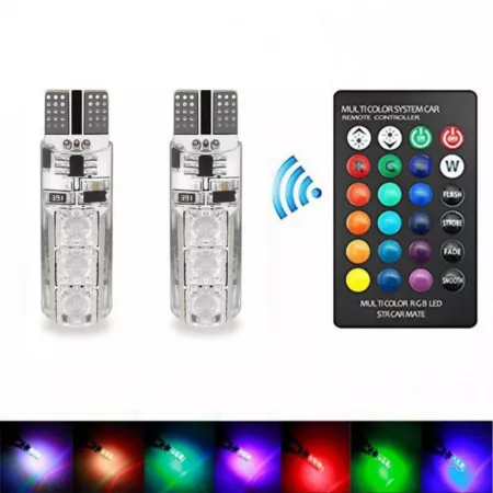 Светодиодная лампа  T10-5050-6SMD (пара+пульт)