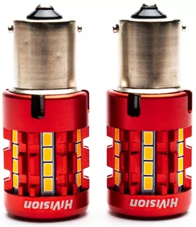 Фото лампа светодиодная "hivision" s25 (1156/pu21w-150), одноконтактная, csp оранжевый 2шт. Лампа светодиодная "HiVision" S25 (1156/PU21W-150), одноконтактная, CSP оранжевый 2шт.
