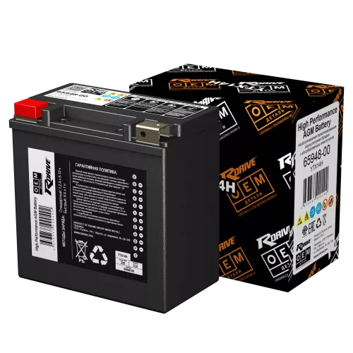 Аккумулятор Rdrive OEM ДЕТАЛИ YTX14H (65948-00 HARLEY DAVIDSON) 12 а/ч п.т.225а