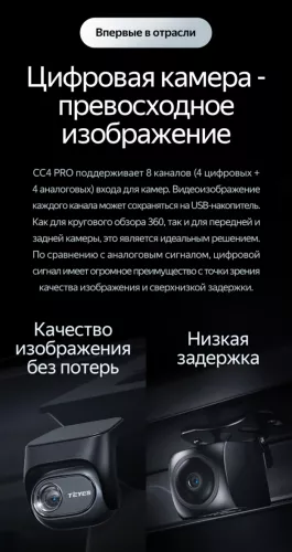 Фото teyes ts96 камера переднего вида (видеорегистратор) teyes cc4 pro TEYES TS96 камера переднего вида (Видеорегистратор) Teyes CC4 Pro