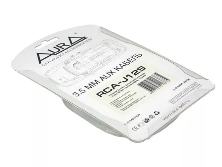 Aura RCA-J12S Кабель AUX миниджек, 3,5,>3.5 mm, серебристый 1 метр