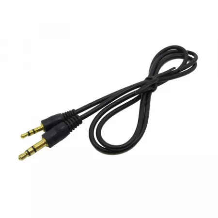 Кабель Aux 3.5mm цветной 1.5 м AU-2 чёрный/зелёный