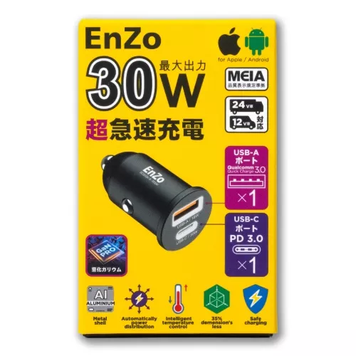Автомобильное зарядное устройство Enzo Gan Pro USB Type C+A 30W ACH-115 