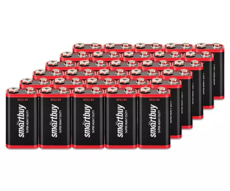 Солевая батарейка крона 6F22/1S, Smartbuy